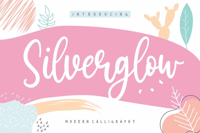 Silverglow Font poster