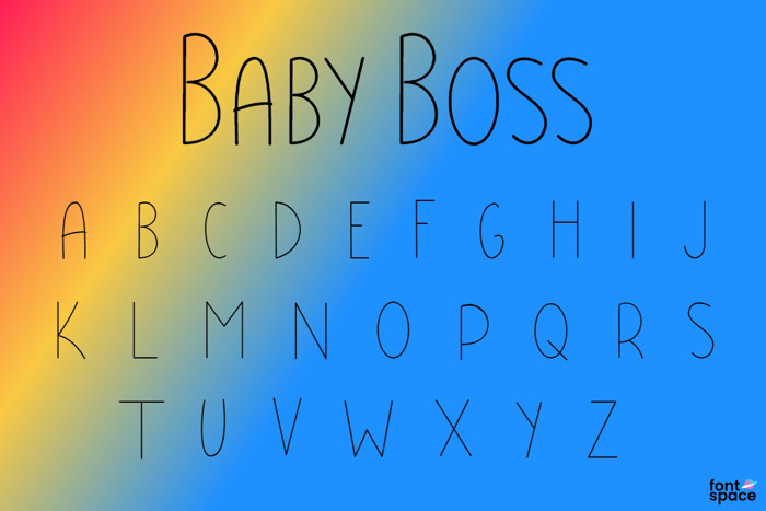Baby Boss Font poster