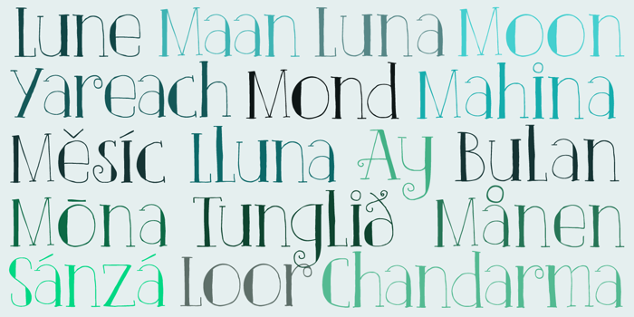 DK Clair De Lune Font poster