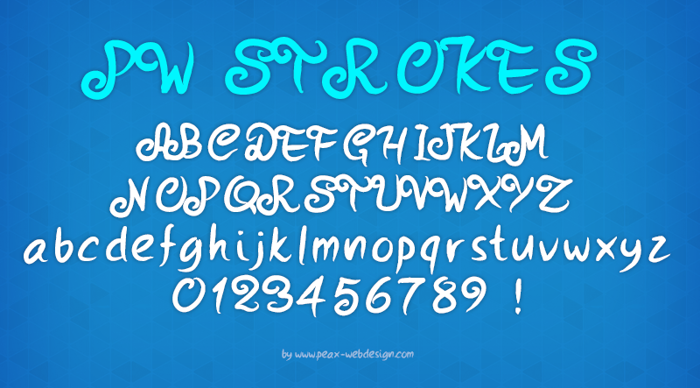 PWStrokes Font poster