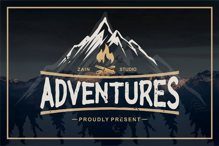 ADVENTURES Font poster