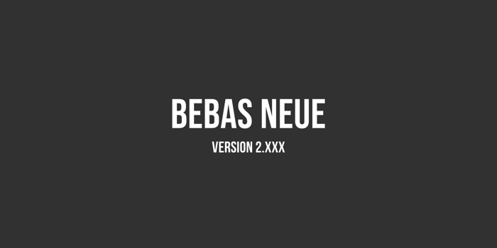 Bebas Neue Font poster