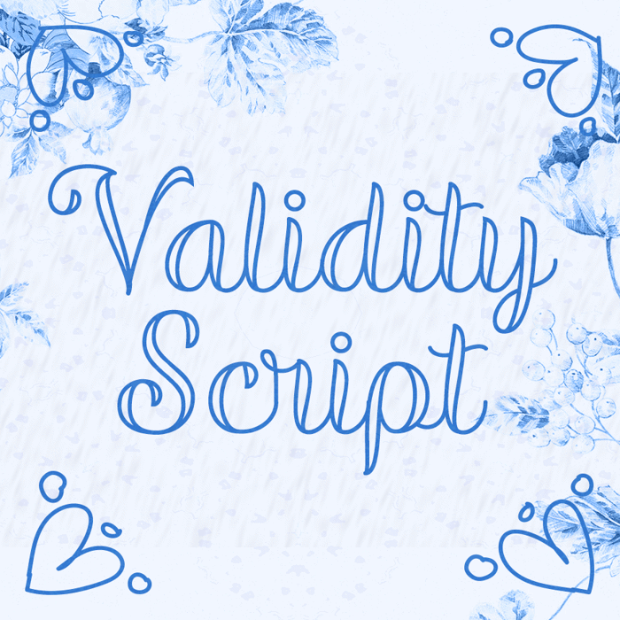 Validity Script Font poster