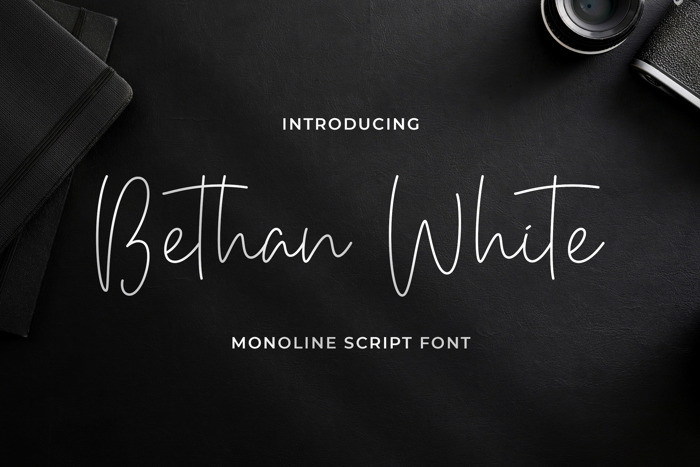 Bethan White Font poster
