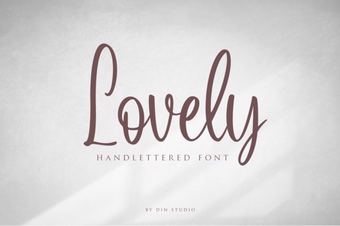 Lovely Font poster