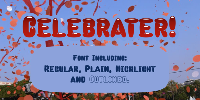 Celebrater Font poster