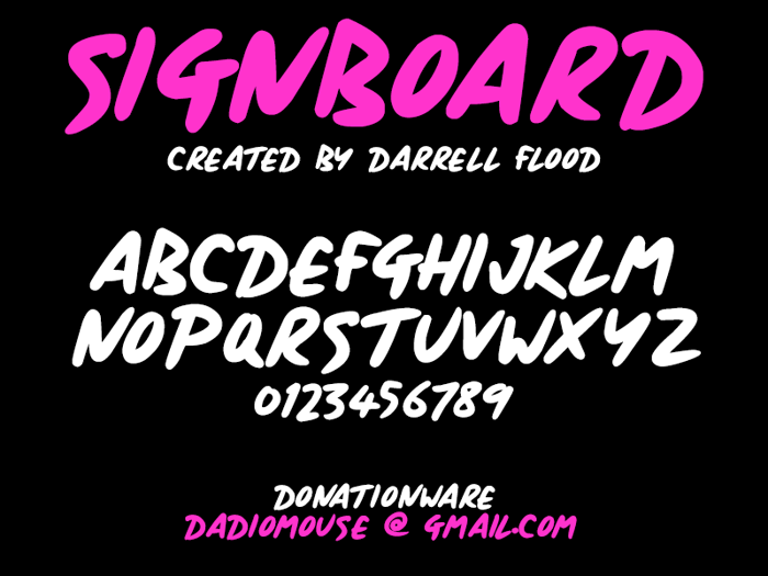 Signboard Font poster