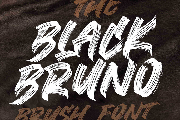 Black Bruno Font poster