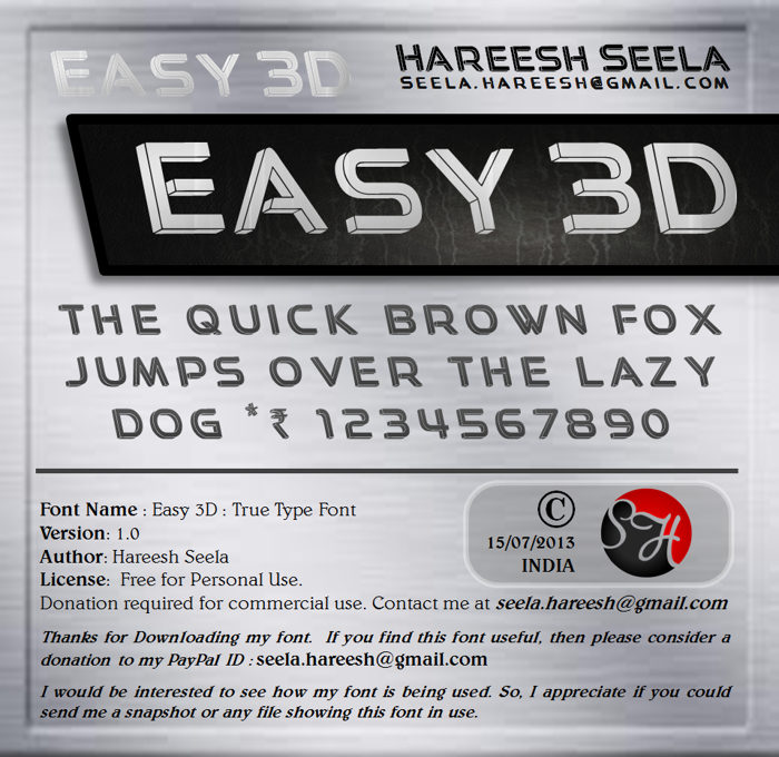 Easy 3D Font poster