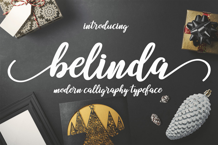 Belinda script Font poster