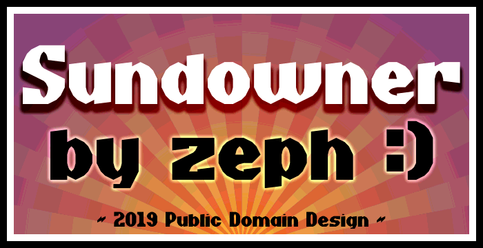 Sundowner Font poster