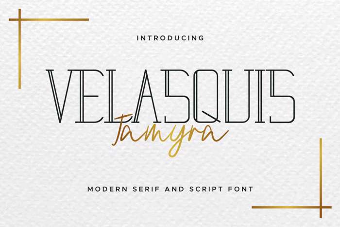 Velasquis Tamyra Font poster