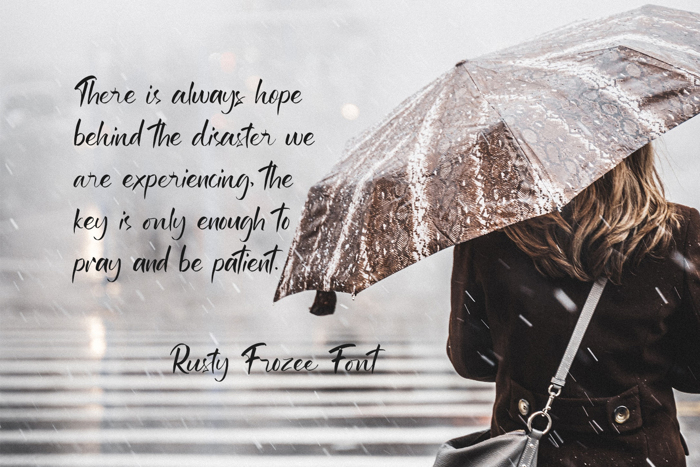 Rusty Frozee Font poster