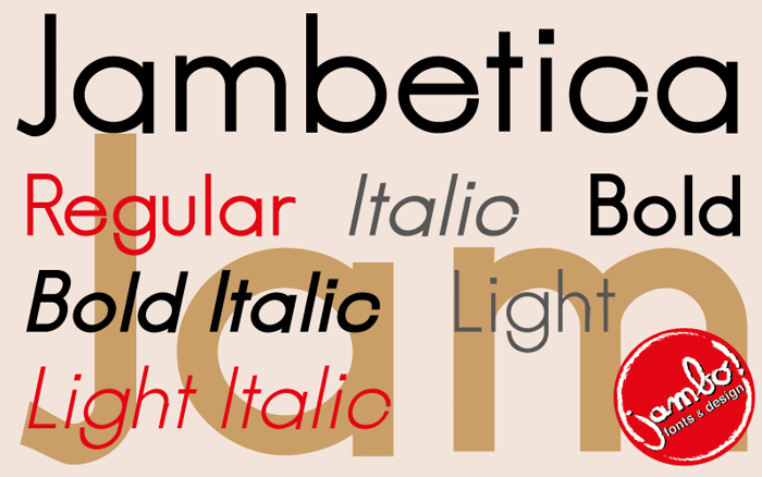 Jambetica Font poster