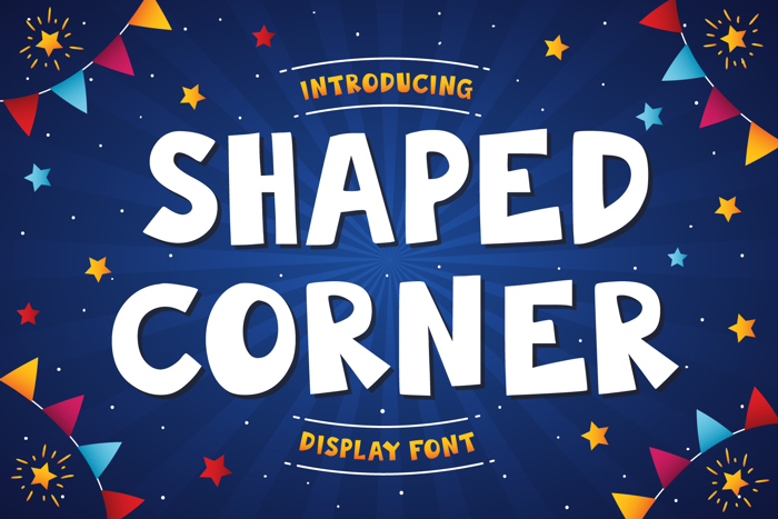 Shaped Corner Font poster