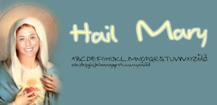 Hail Mary Font poster