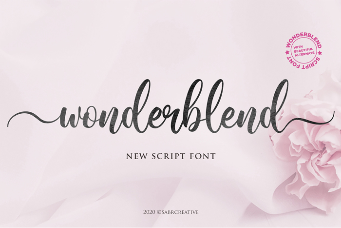 Wonderblend Font poster
