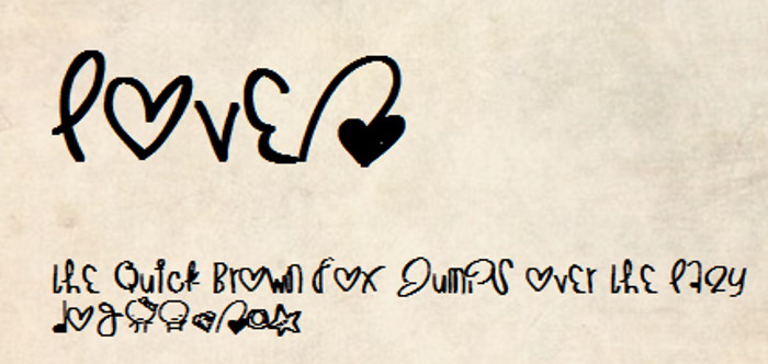 Love Font poster