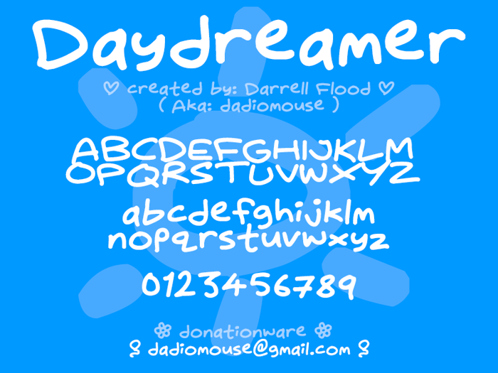 Daydreamer Font poster