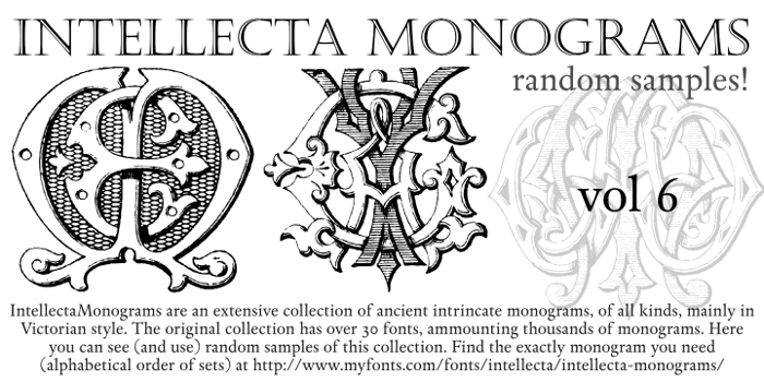 Intellecta Monograms Random Six poster