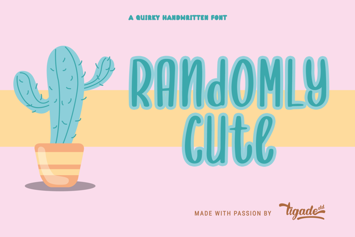 Randomly Cute Font poster