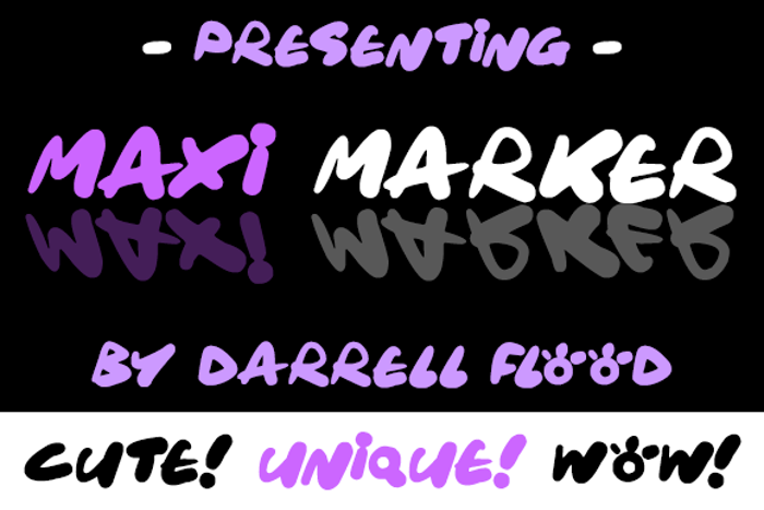 Maxi Marker Font poster