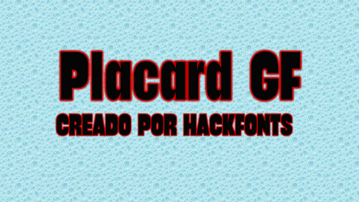 Placard GF Font poster