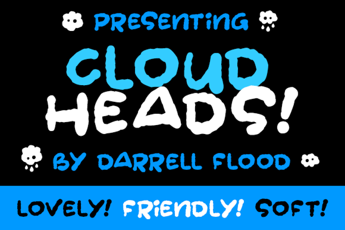 Cloudheads Font poster