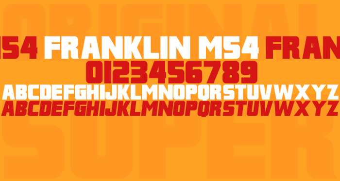 Franklin M54 Font poster