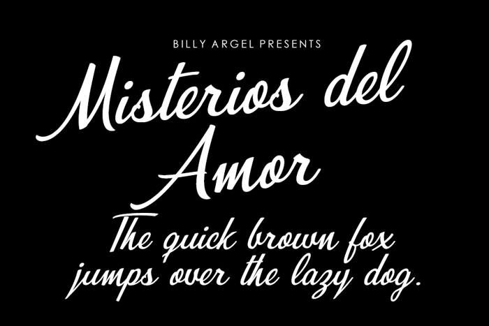 Misterios del Amor Font poster