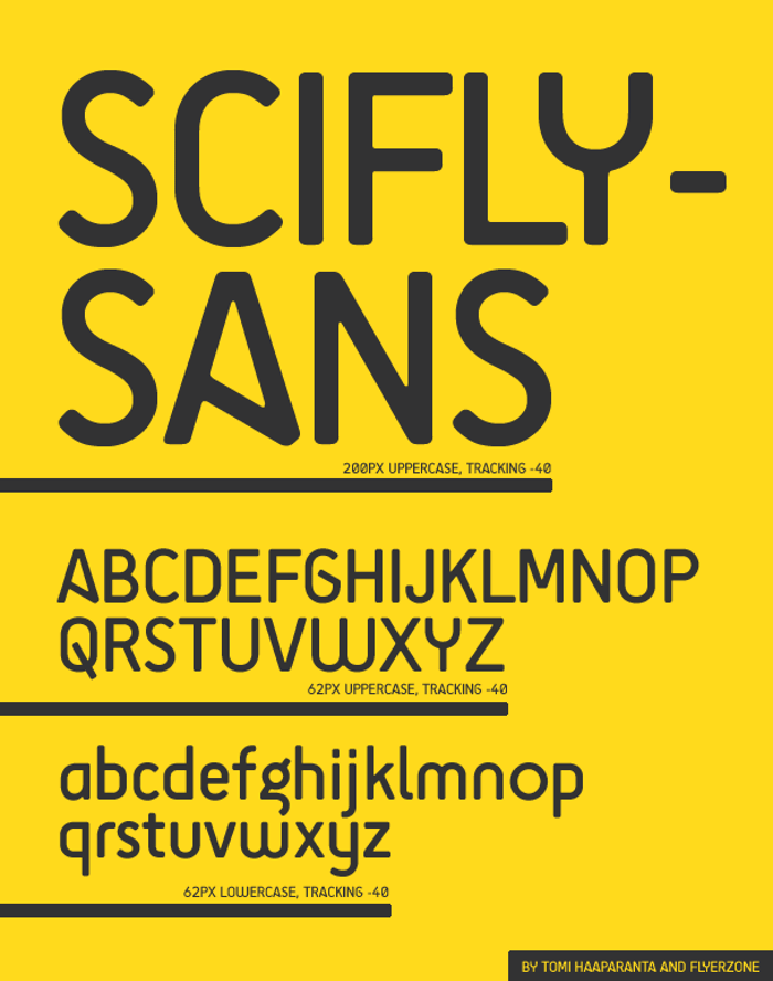 SciFly Font poster