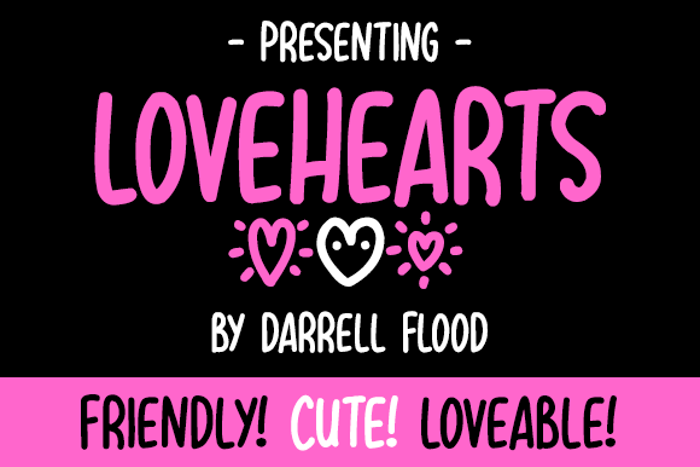 Lovehearts XYZ Font poster
