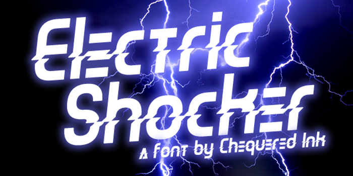 Electric Shocker Font poster
