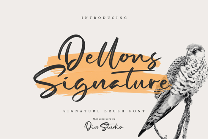 Dellons Signature Font poster