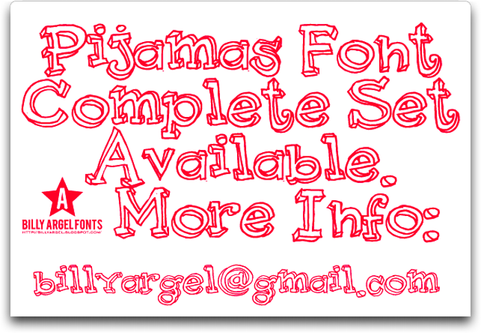 Pijamas Font poster