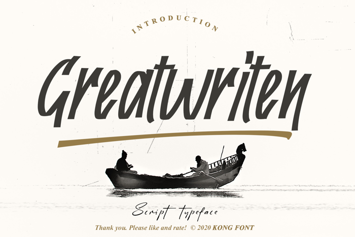 Greatwriten Font poster