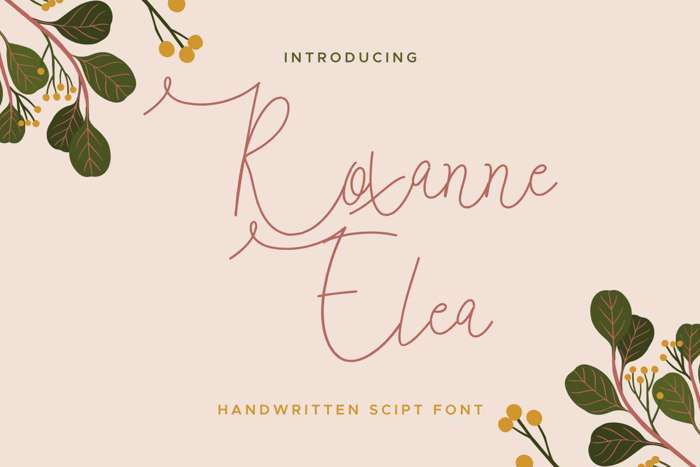 Roxanne Elea Font poster