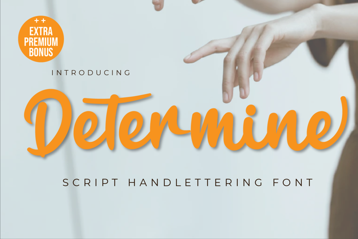 Determine Font poster