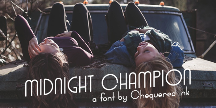 Midnight Champion Font poster