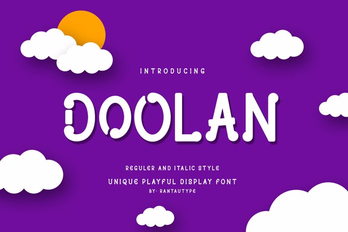 DOOLAN Font poster