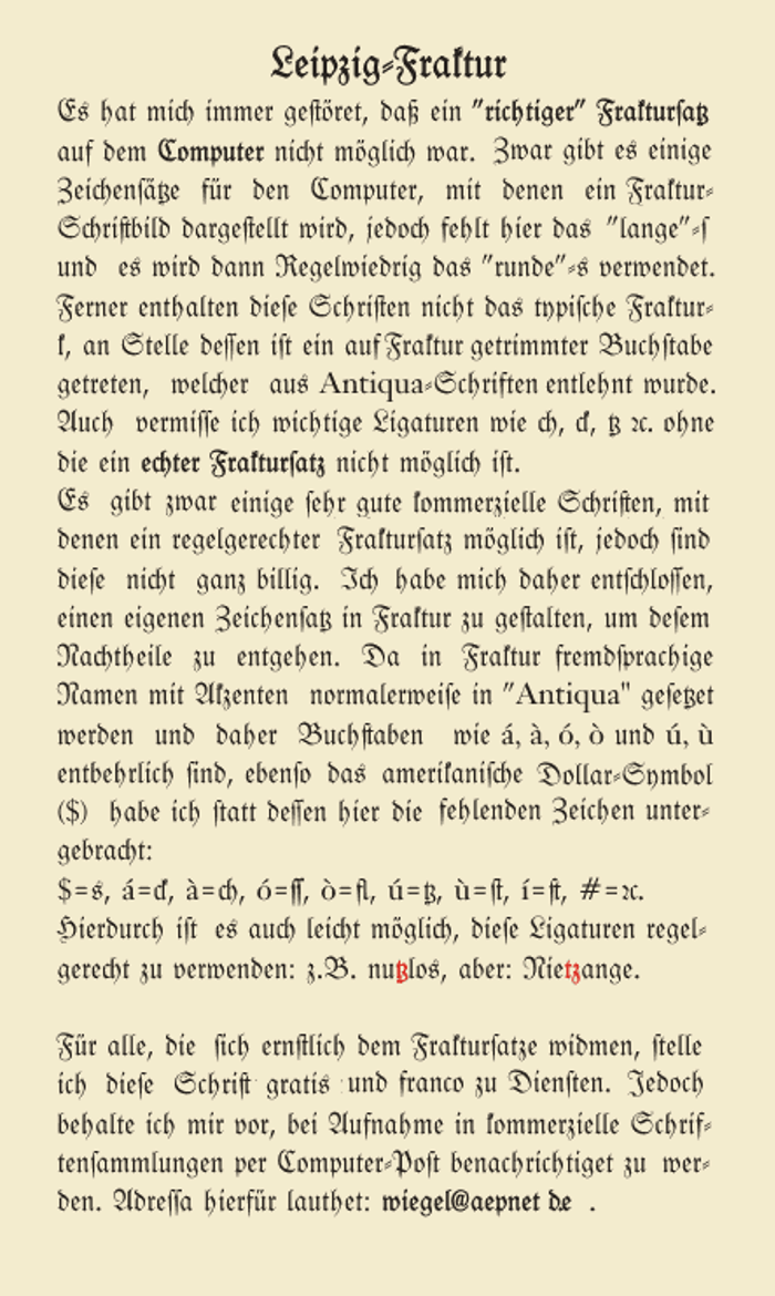 Leipzig Fraktur Font poster