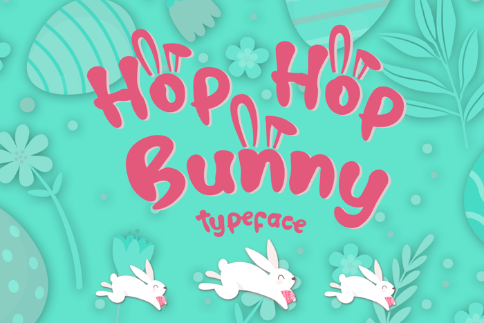 Hop Hop Bunny Font poster