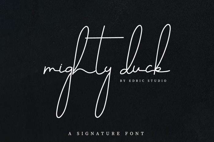 Mighty Duck Font poster