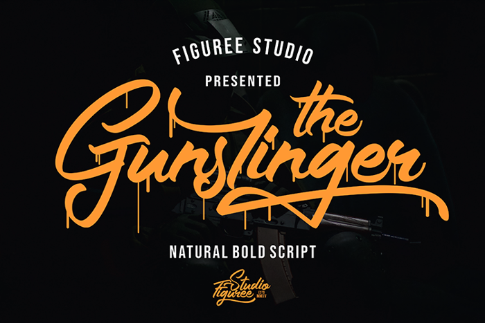 The Gunslinger Font poster