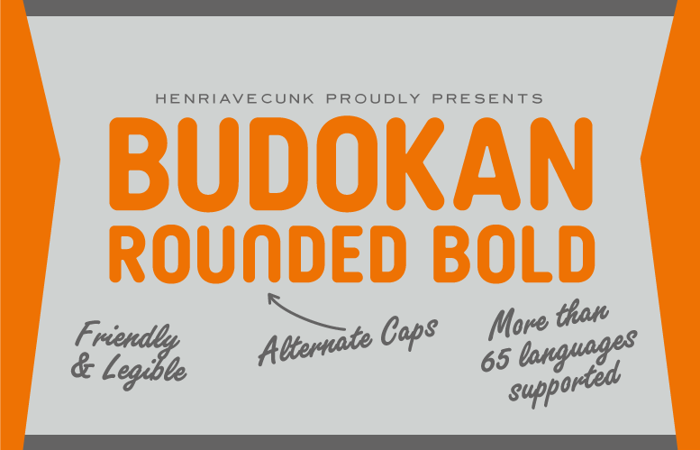 Budokan Rounded Bold Font poster