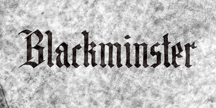 DK Blackminster Font poster