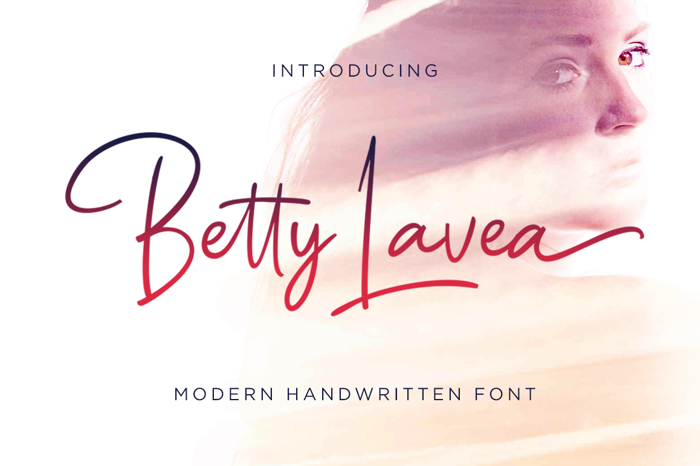 Betty Lavea Font poster