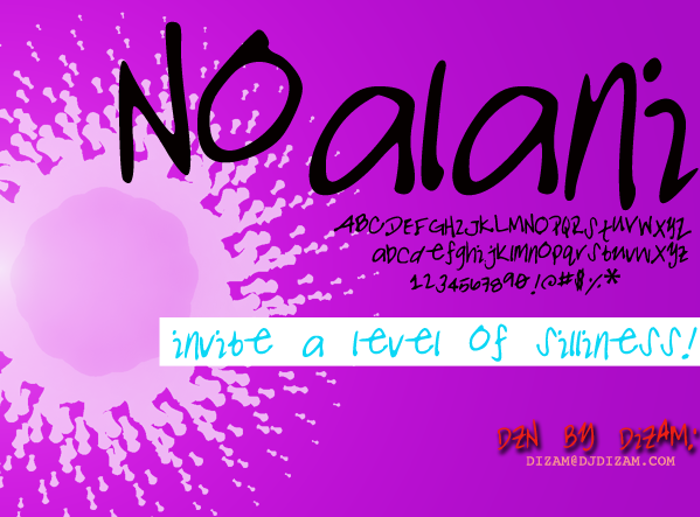 NOALANI Font poster