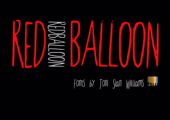 RedBalloon2 Font poster