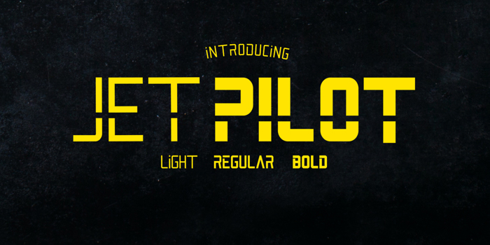 Jet Pilot Font poster